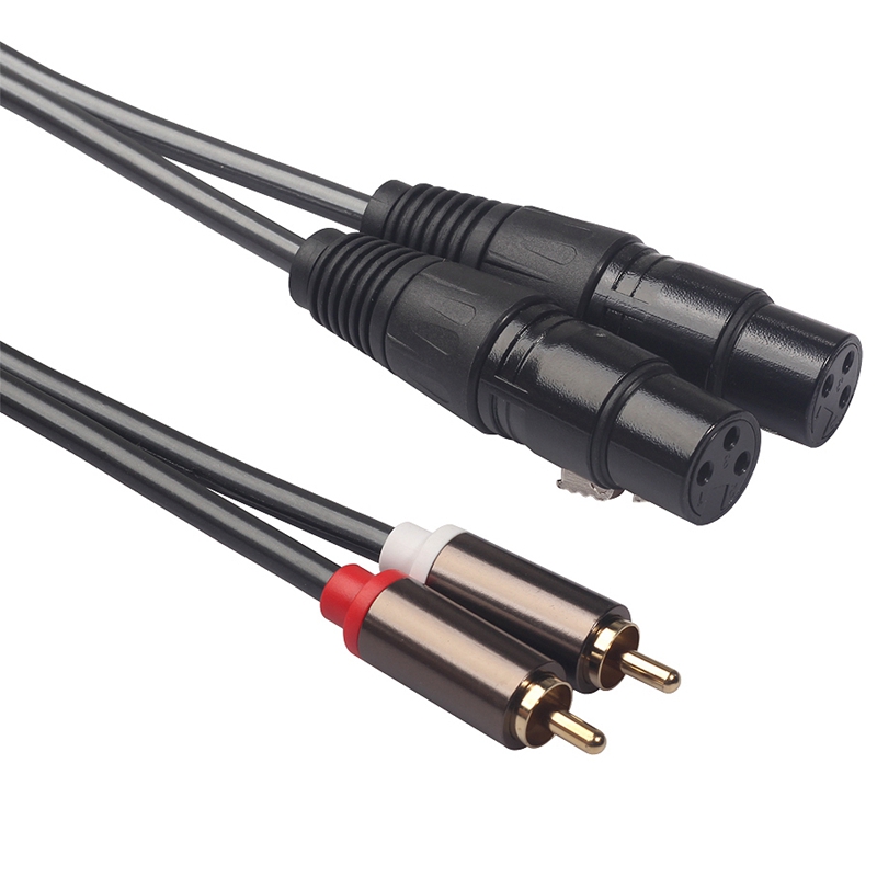 Dual Female Xlr to Rca Cable,Heavy Duty 2 Xlr Female to 2 Rca Male Patch Cable Hifi Stereo Audio Connection Cable Wire. 