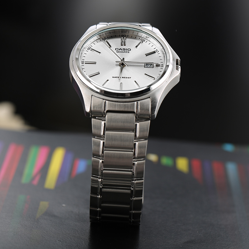 (Ready Stock) General Fashion EDIFICE MTP-1183 Series Silver Stainless Steel Men Watch MTP-1183A-7A. 