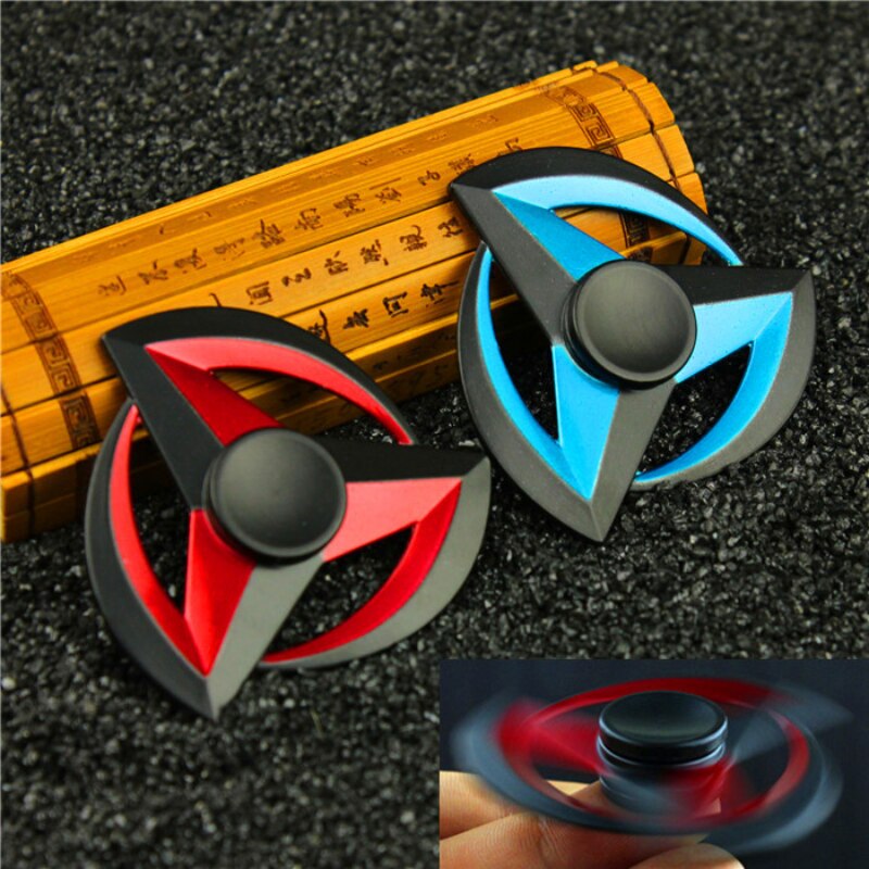 【I】 Naruto Alloy Fidget Spinner Ninja Shuriken Hand Spinner Gyro Toys for Children Stress Relief. 