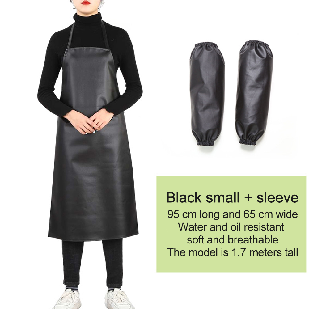 PVC Waterproof Apron Food Factory Apron Acid And Alkali Resistant Low Temperature Resistant Kitchen Chef Working Oil Proof Apron. 