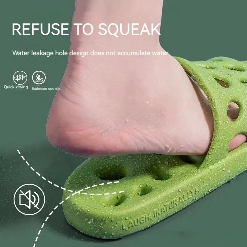 【WEJA】Women Wearing Slippers Are Fashionable Casual Non-slip And Leaking Sandals And Indoor Sandals In Summer Hollow Out. 