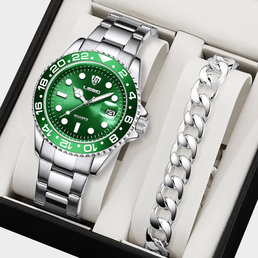SKMEI X LIEBIG 【Buy 1 Get 3】Quartz Movement 30M Waterproof Pointer Luminous Fashion Casual Business Men's Watch L1098. 