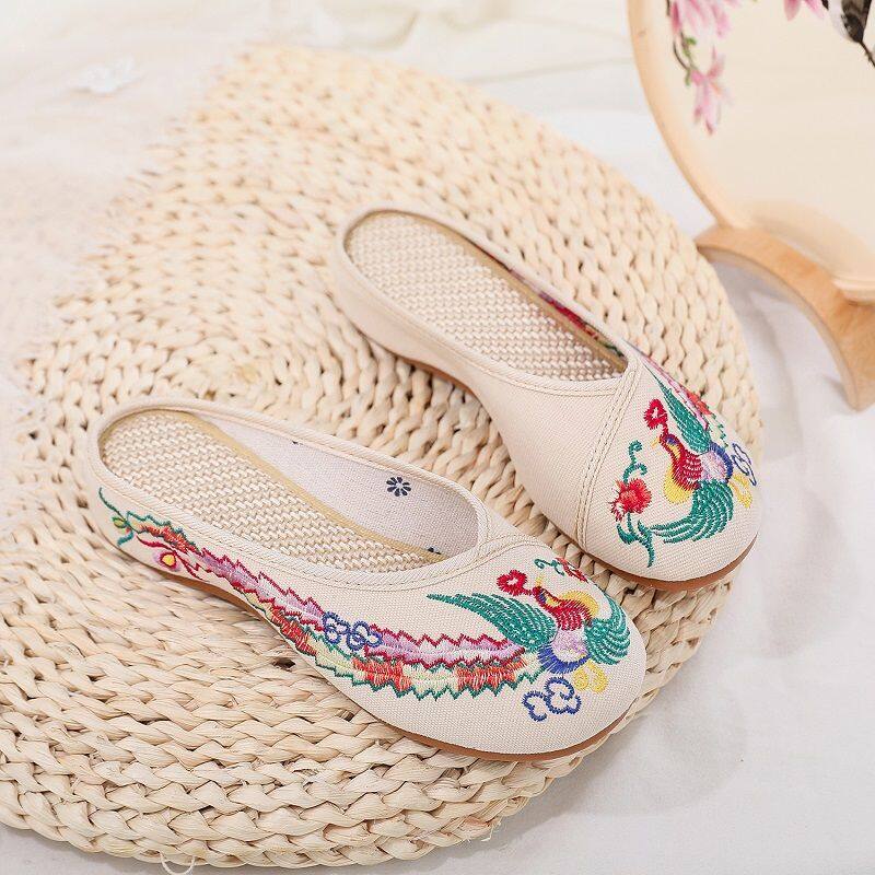 【ZOSR】Mules Shoes For Women Korea Mules Women Flat Shoes For Women Mules Sandals 041309