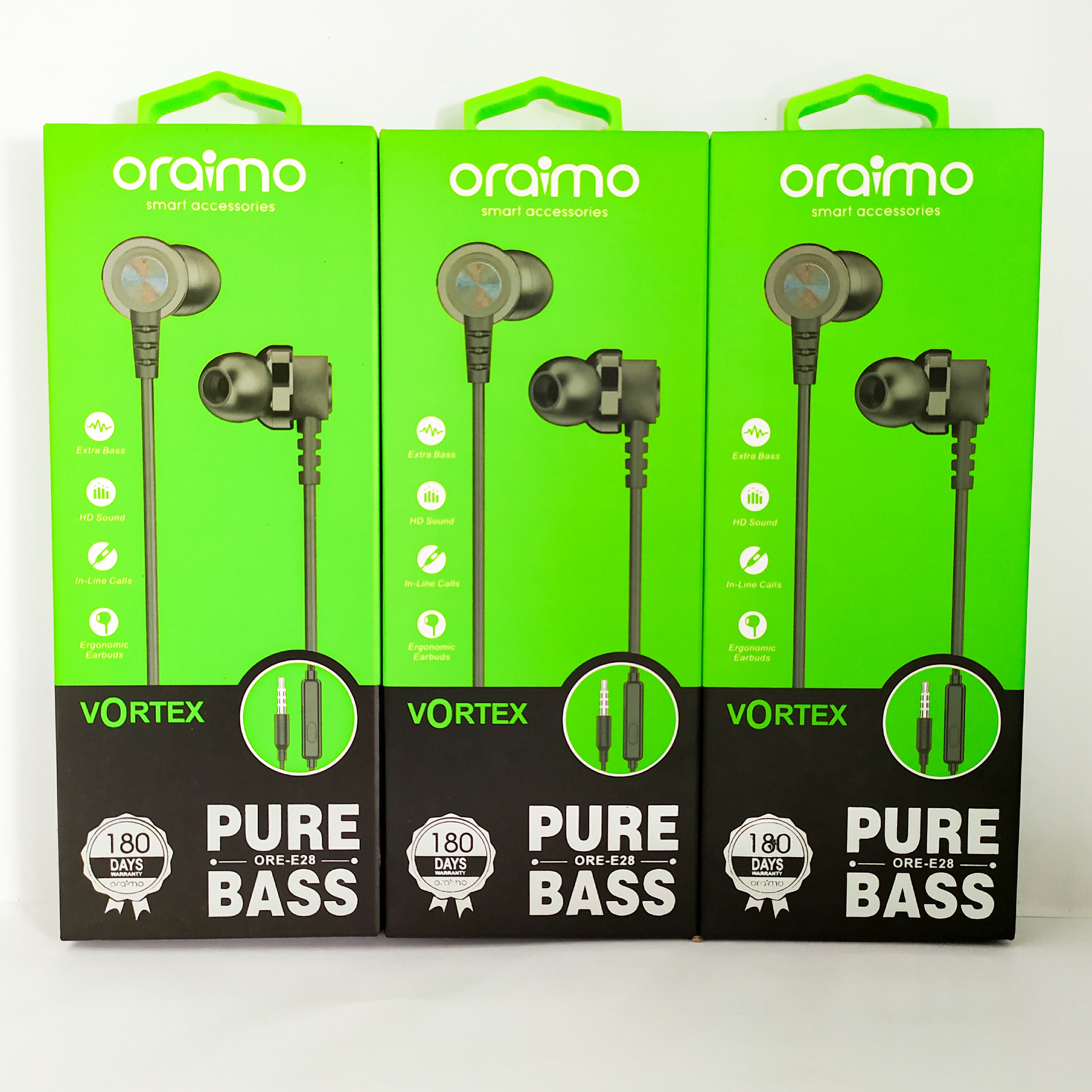 Oraimo Vortex ORE-E28 Pure Bass In Ear Earphone With Mic oraimo