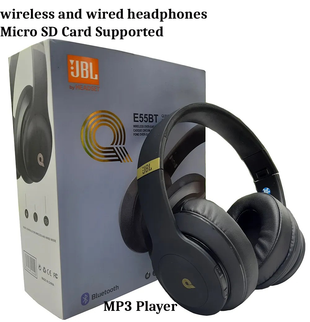 Bluetooth Headset wireless Bluetooth headphones JBL E55bt Quincy Edition Over-Ear Headphones with Mic for SAMSUNG,I PHONE APPLE ANDROID,WINDOWS
