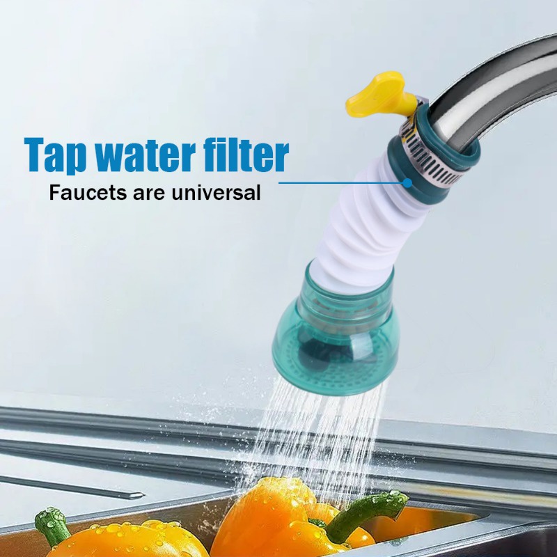 1Pc Universal Retractable Faucet Purifier Splash-Proof Tap Filter 360 Degree Rotation Filtration Shower Head Kitchen Accessories. 