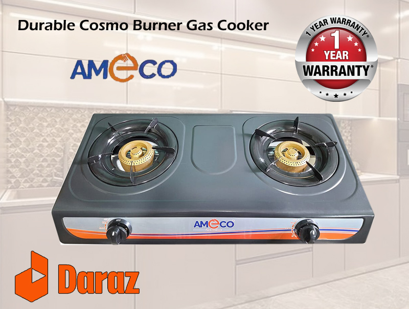 Gas Cooker Double Burner NonStick Coated N001 Daraz.lk