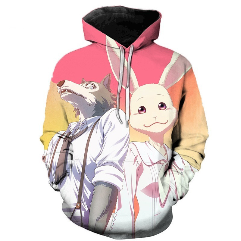Beastars Printed 3D Anime Hoodies Sweatshirt 2023 Autumn Winter