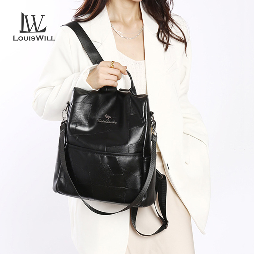 LouisWill Women’s Backpack Shoulder Bag Korean School Backpacks Fashionable Ladies Backpack Casual Simple Student Bags Laptop Backpacks Lightweight Anti-theft Backpacks For Girls Teens Women Fashion. 