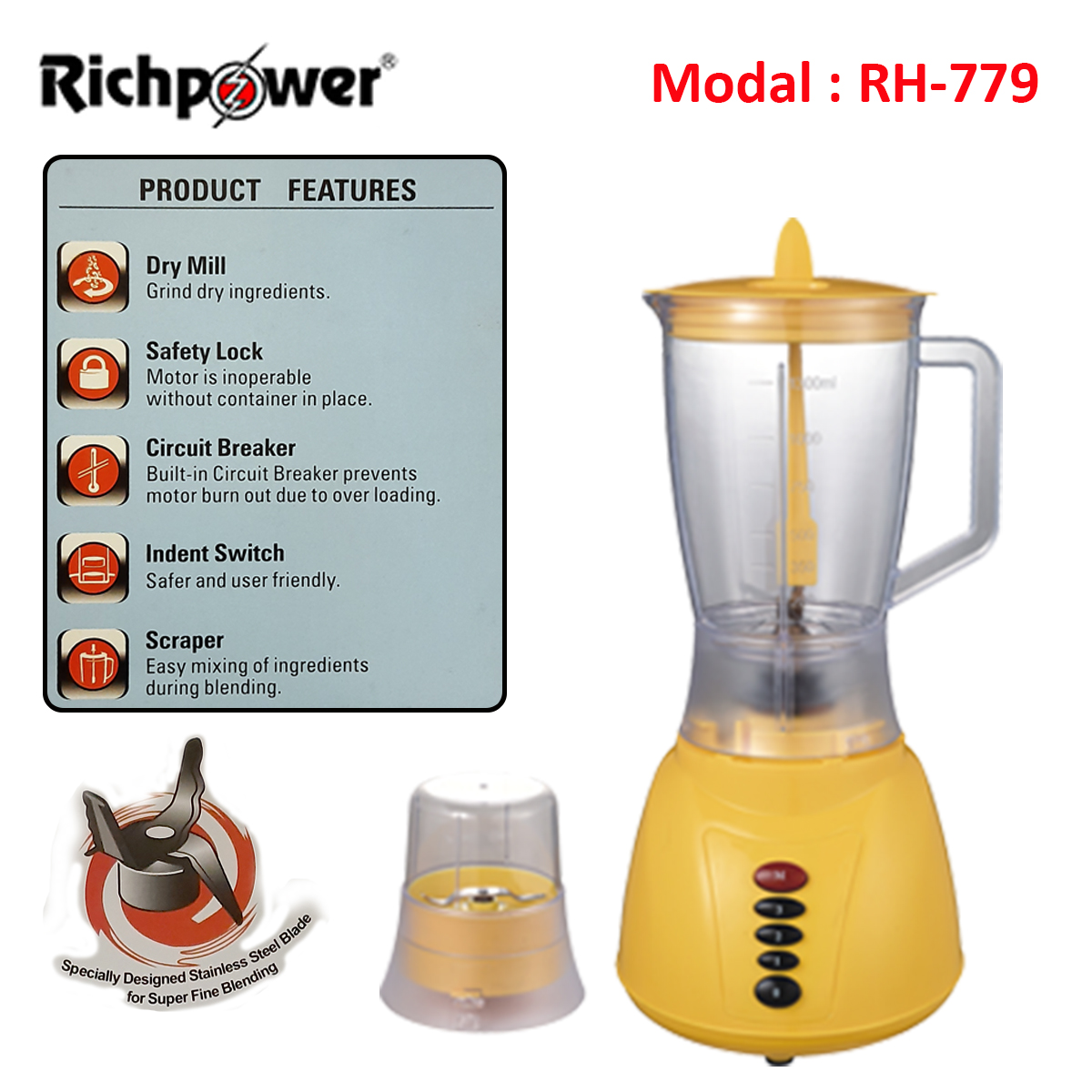 Richpower Blander & Dry Mill 300W - RH-779: Buy Online at Best Prices in  SriLanka | Daraz.lk