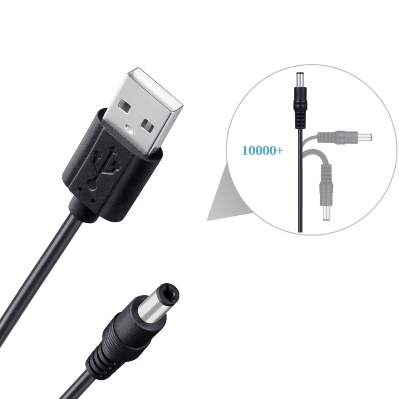 Crescent2 Universal 5V Power Cable Cord Charging Cable Tips for Router Moon Lamp LED Light. 