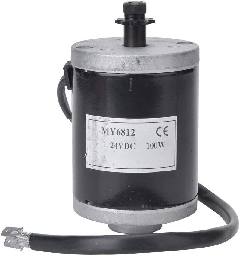 MY6812 Blade Sprocket Motor Electric Scooter 24V 100W High Speed Motor Electric Bike Motor with Sprocket Teeth, High Speed Small Brush Motor E Bike Accessories