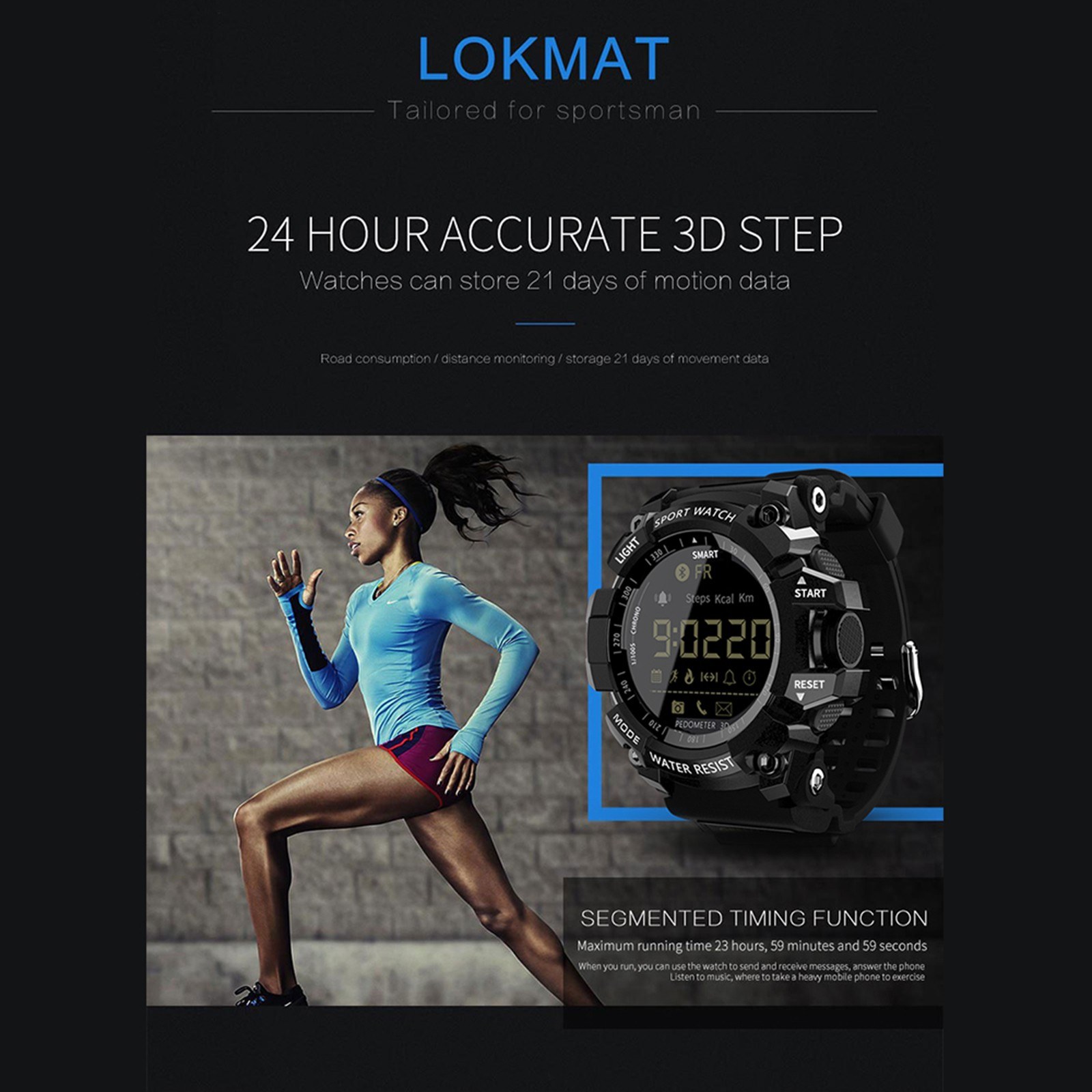 LOKMAT MK16 mart Watch Army Rugged Men Women Watch. 