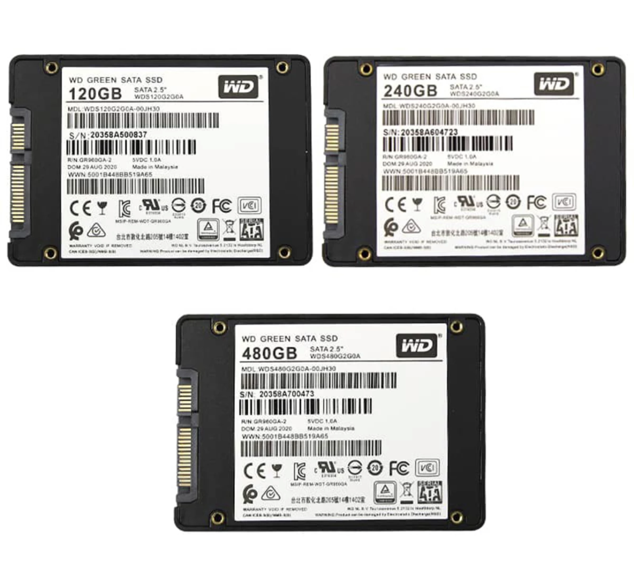 Western Digital WD SSD 120GB/ 240GB/ 480GB/ 1TB - 2Y WARRANTY /2.5"High Speed Sata SSD 3.0/ Laptop & Dekstop/ High Speed Upto 550Mb/s. 