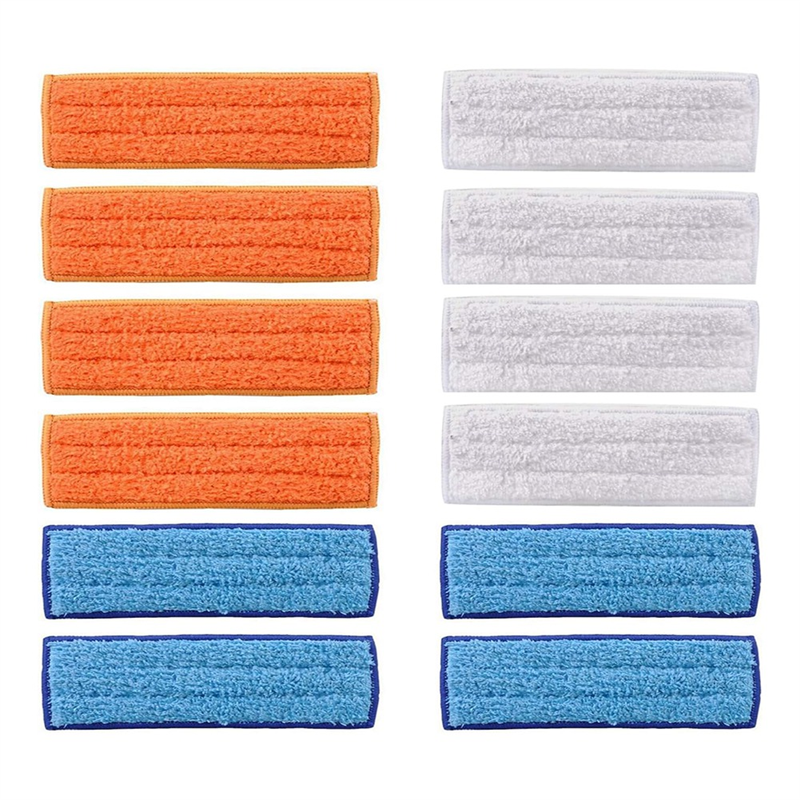 12PCS Replacement Spare Parts Accessory Mopping Pads for iRobot Braava Jet 240 241 245 (4 Wet Pads, 4 Dry Pads, 4 Damp Pads)