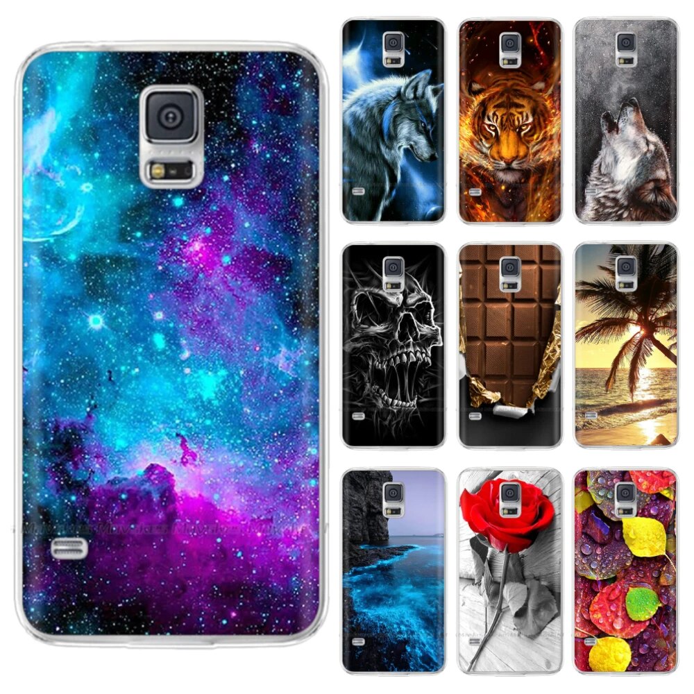 Case for Samsung Galaxy S5 Mini Cases Silicone Soft Tpu Back Cover on For Samsung Galaxy S5 S 5 I9600 SM-G900F Phone Shell Coque