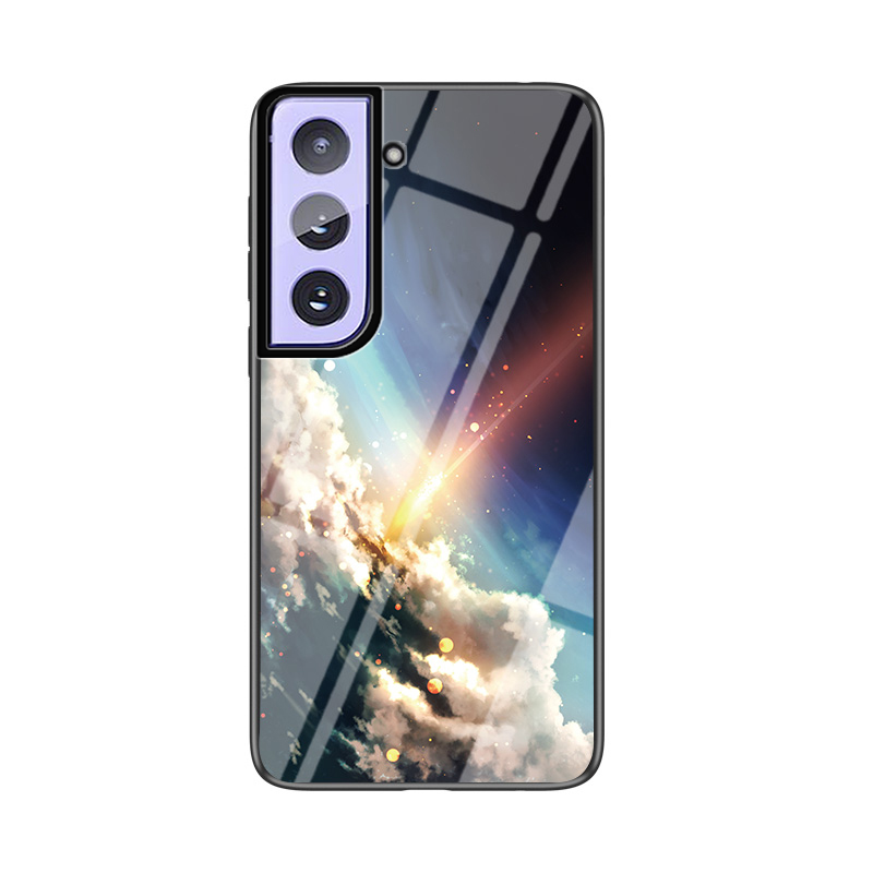Back Cover For Samsung Galaxy S21 Plus Case Moon and Star Tempered Glass Protector Protection Cover for Samsung Galaxy S21 Plus Phone cases. 