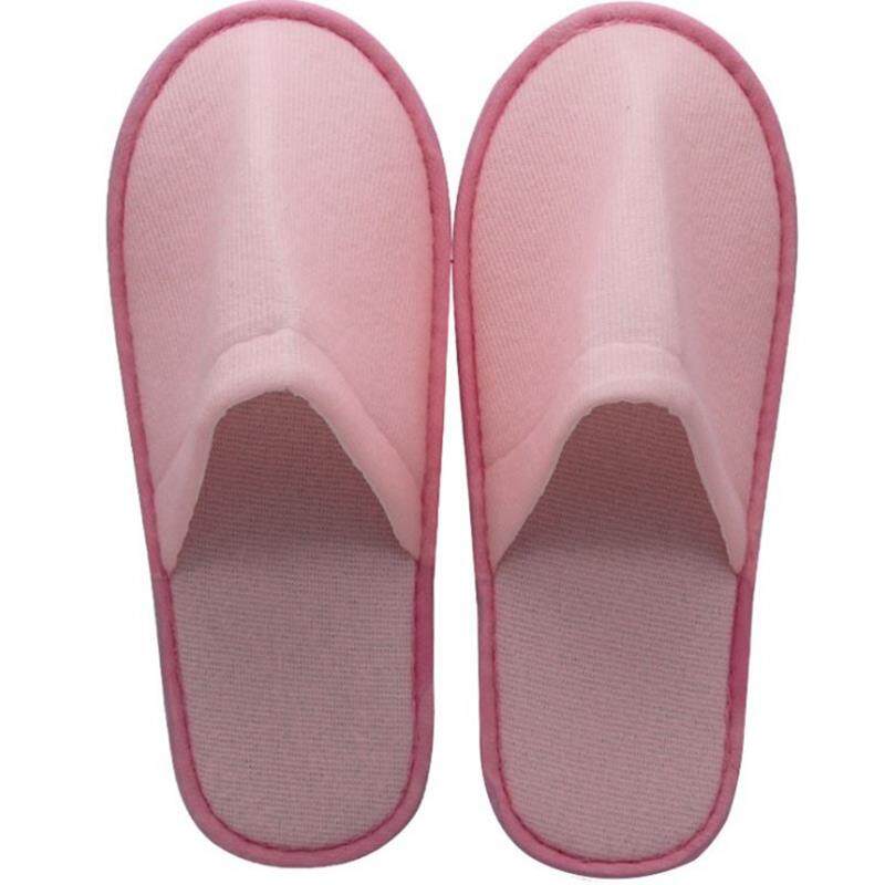 【WEJA】1pair Unisex Slippers Hotel Travel Spa Portable Slippers Disposable Home Guest Indoor Cotton Fabric Slipper. 