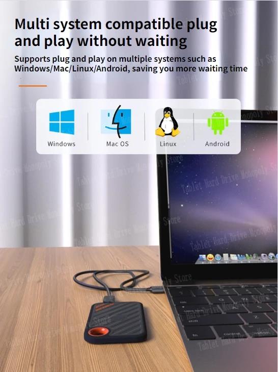 Portable SSD 64TB 128TB ZX20 External Hard Drive SSD 1tb 2tb 512GB USB 3.2 Hard Disk Solid State Drive for laptop PC Phone PS5. 
