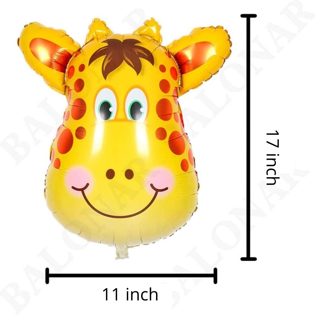 Jungle Animals Foil Balloons, Jungle Birthday Party, Various Sizes, Reusable and Self Sealing. 