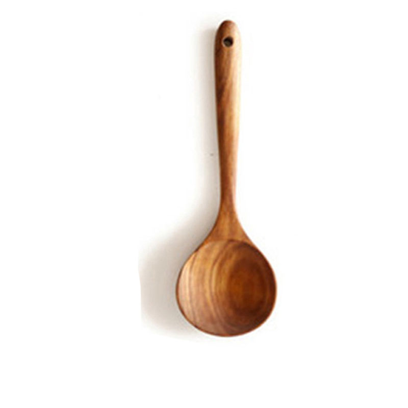 Stock Available Kitchen Mixing Utensils Wooden Shovel Spoon Soup Ladle Colander Rice Spoon