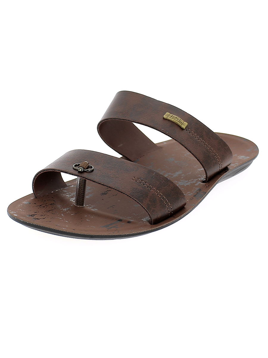 U Softo Men Toe Rings Slippers Brown. 