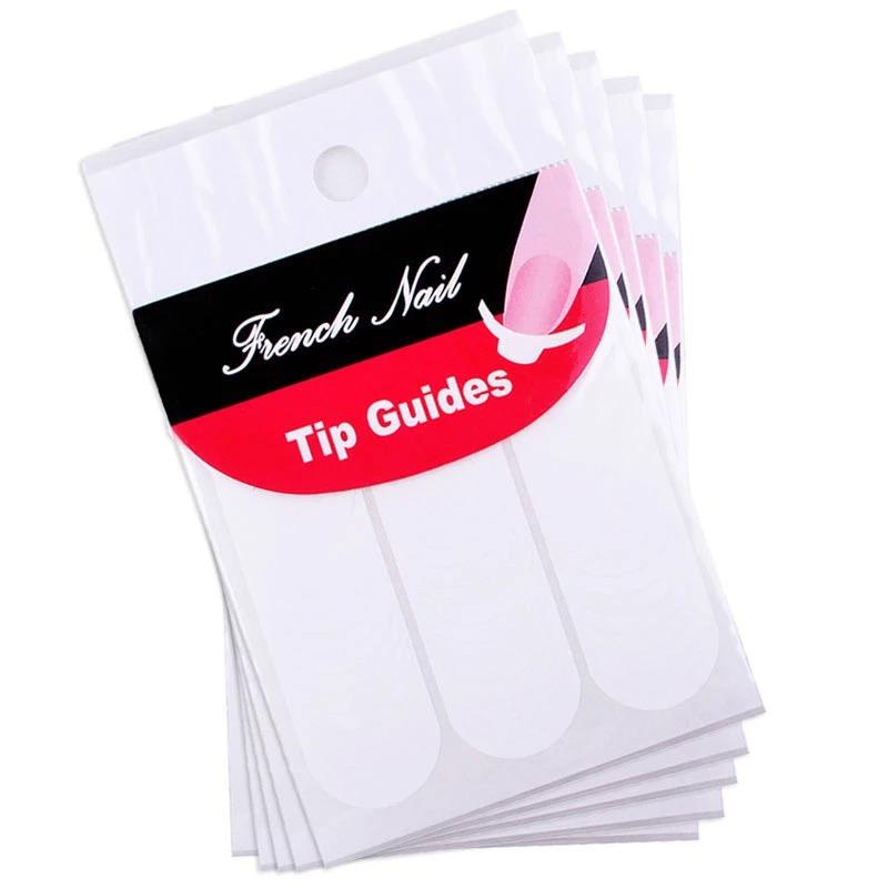 2 Packs French Manicure Smile Tip Guides Pedicure DIY Nail Art Stickers Manicure. 