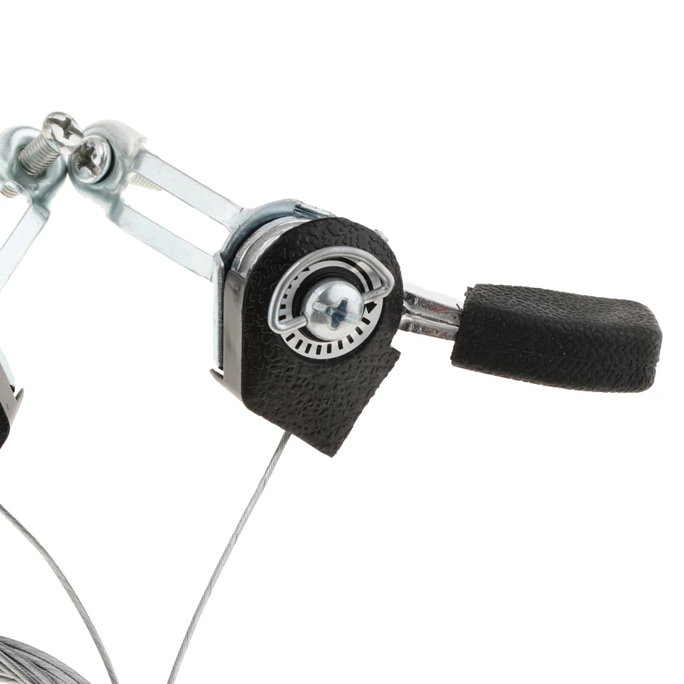 1 Pair 3x6/7 Speed MTB Bike Thumb Gear Shifter Top Mount Shifters with Inner Cable for 22.2mm diameter handlebar. 