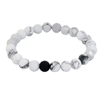 white bead bracelet