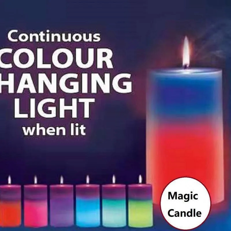 Mood Magic Colour Changing Wax Candles Romantic Real Flame with Colour Changing. 