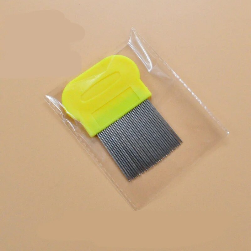 【wholesle668 Store】Pet Comb Dog Grooming Steel Small Fine Toothed Pets Flea Comb Puppy Kitten Hair Trimmer Grooming Tool