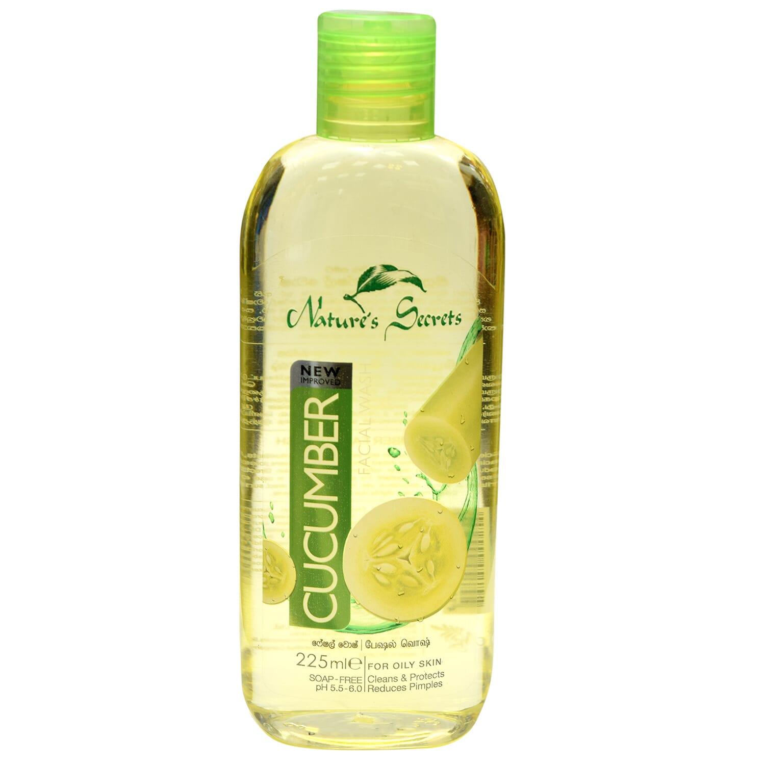 nature secret cucumber face wash