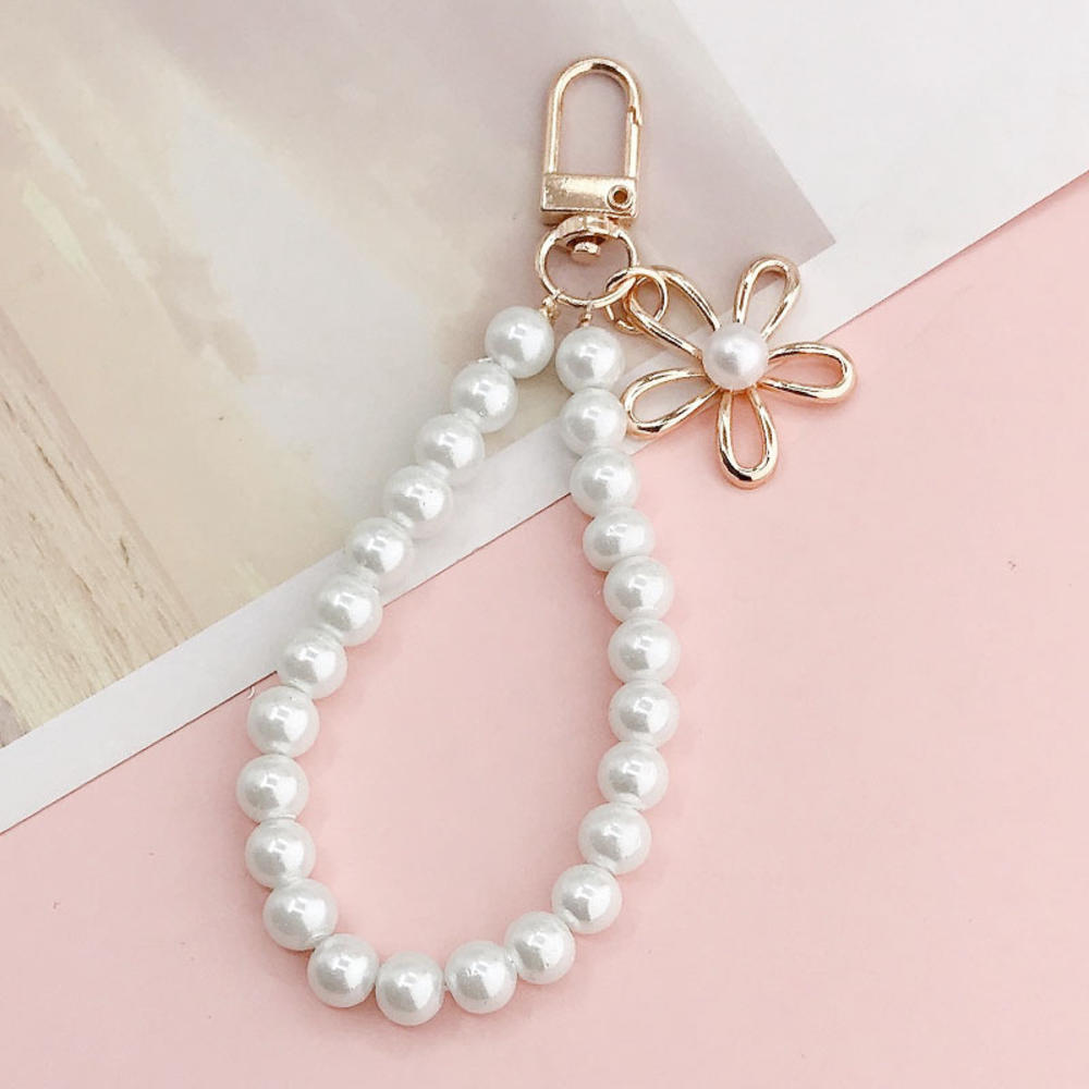 Mobile Phone Chain Pendant Keychain Mobile Phone Case Pearl Pendant DIY Pearl Pendant Pearl Pendant. 