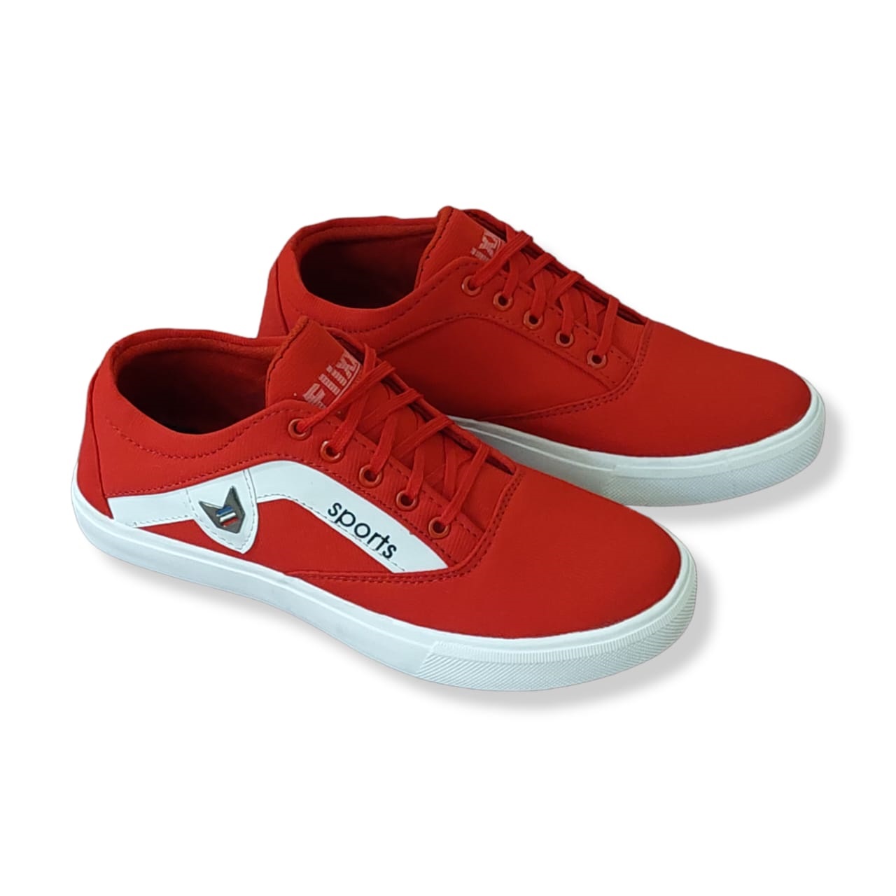 Fashion Running Shoes for Men Sport Casual Sneakers Red Color. 