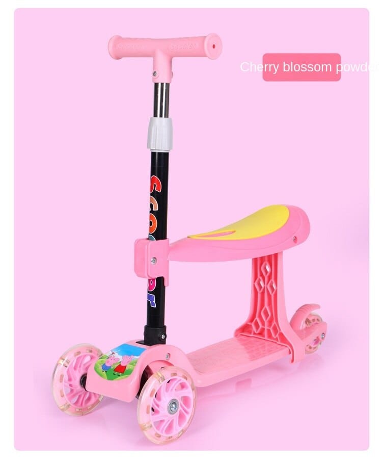 Kick Scooter Toy for Kids 2,3,4,5 Years Old, LED Wheel&