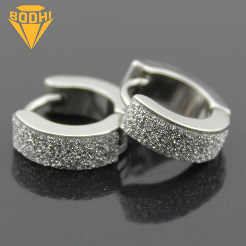 Men Women Fashion Punk Gothic Stainless Steel Hoop Stud Earrings Jewelry. 
