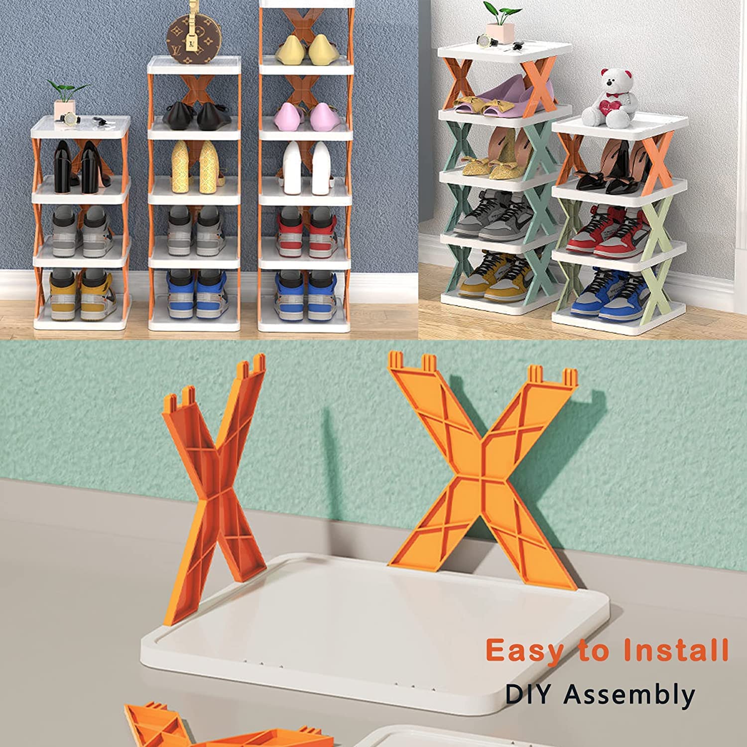 Shoe Racks Organizer Sale Simple Shoe Rack High Quality Folding Shoe Snack Cabinet Storage Creative Multi-layer Home Bathroom Foldable Save Space Multi Layer Assembled Shoe Holder. 