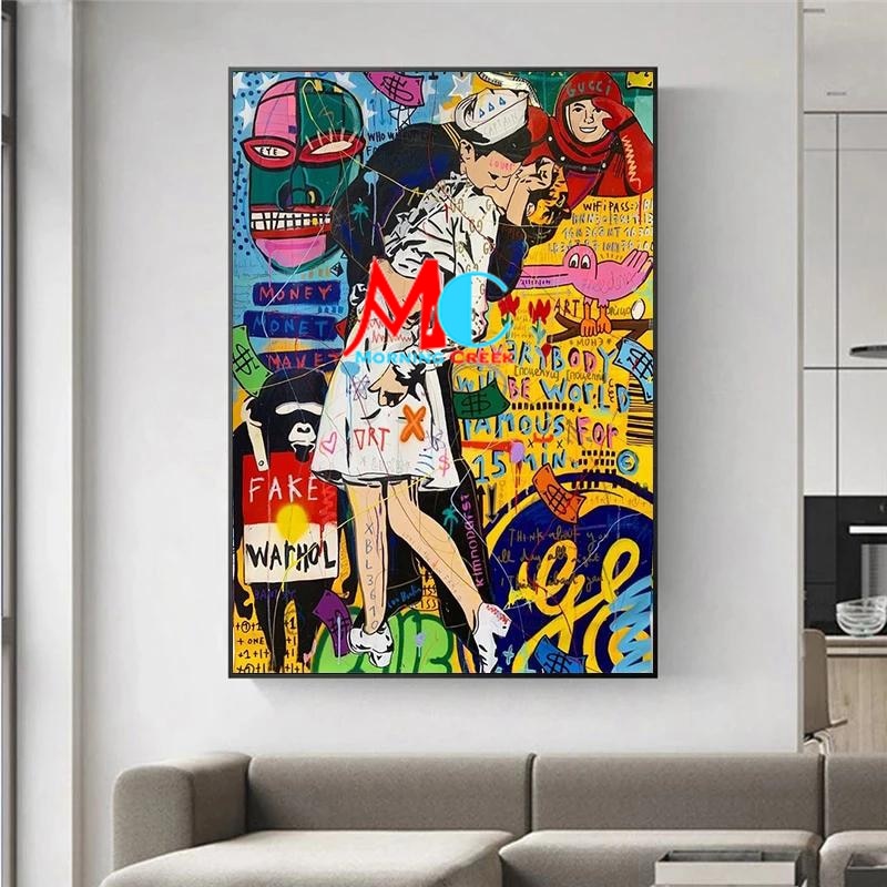 New 5D Painting Graffiti Street Pop Art Stitch Kit Full Drill Embroidery Room Decoration Gift. 