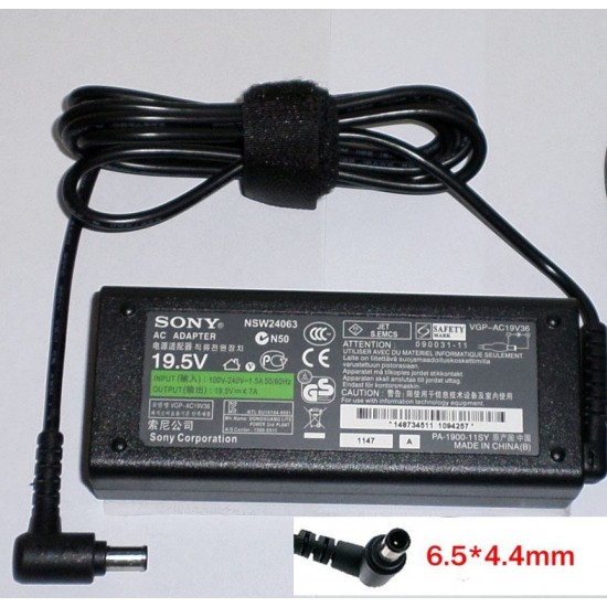 Sony Laptop Charger power Adapter Sony VAIO High Quality - 19.5V 4.70A 90W   6.5*4.4mm. 