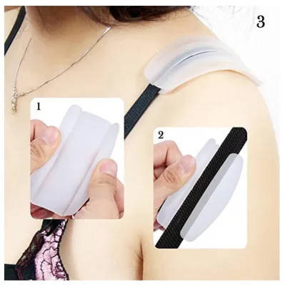 1 Pair Elastic Silicone Shoulder Pad Soft Fitting Bra Strap Holder