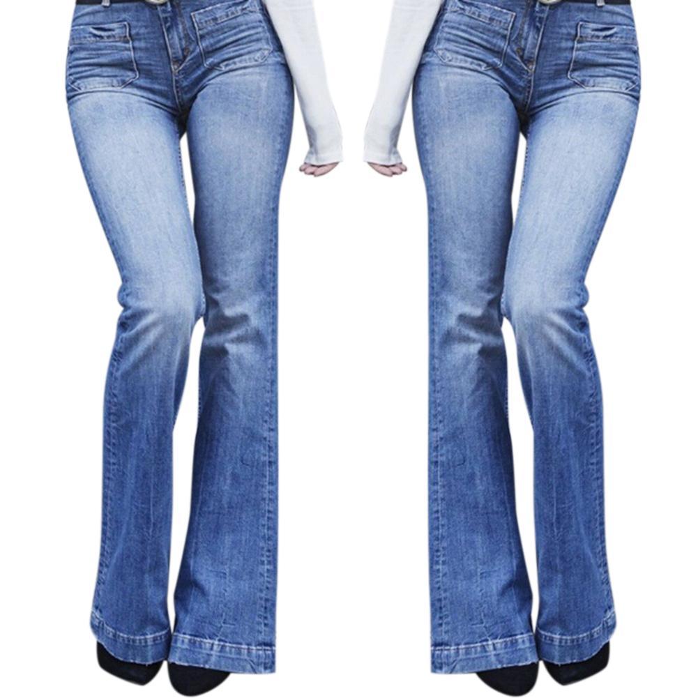 denim bell bottom pants