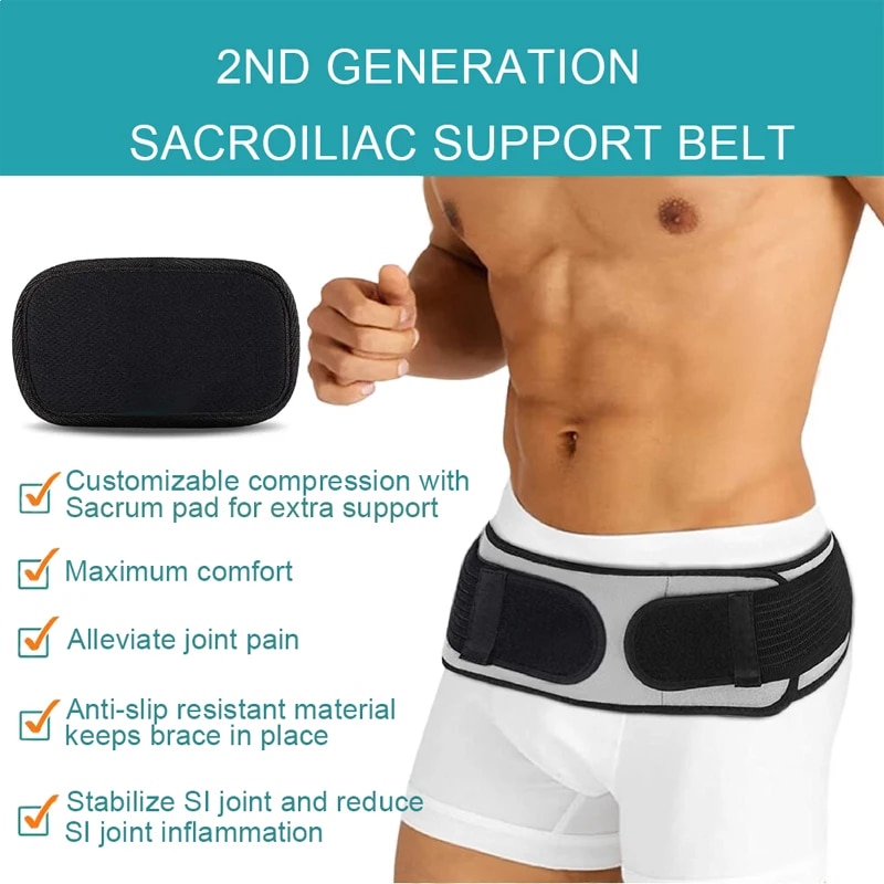 Sacr iac SI Joint Hip Belt for Sciatica Pelvic Lower Back Lumbar Pain Breathable Anti-Slip Pelvic Support Brace PostpartumHats & Caps. 
