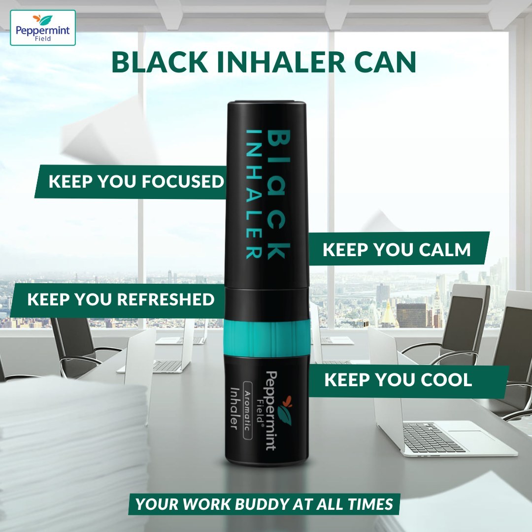 Inhaler Imported Peppermint Field Black -100ml Vicks. 