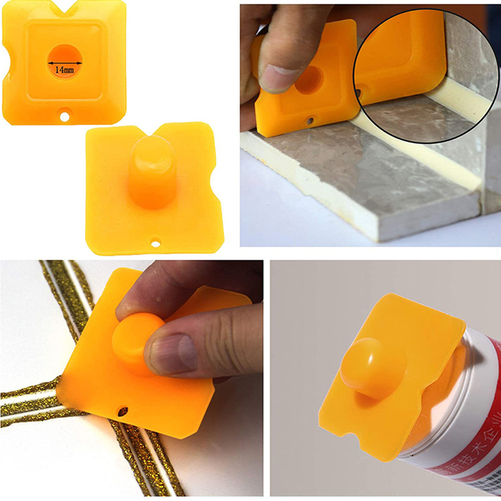 KOGEEK 17 PCS Caulk Remover Tools 3 in 1 Metal Scraper with 6 Silicone Pads Grout Angle Scrapers Caulking Nozzle Applicator Cleaning Brush Sealant Finishing Tools for Kitchen Bathroom Window Sink Tile. 