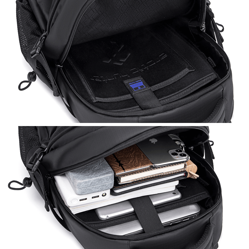 Arctic Hunter B00531 Black Unisex Multifunctional Water resistant Casual 15.6 inch Laptop Office Travel School Backpack Bag Light weight Bags for men and women backpacks. 