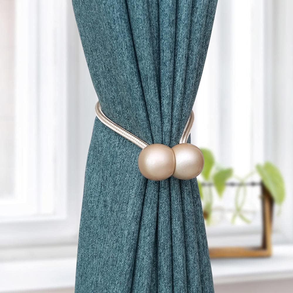 2 Pcs Waterproof Magnetic Curtain Tie Backs, Tie Backs for Curtains, Decorative Rope for Shower Curtain 11.8"-Multi Color