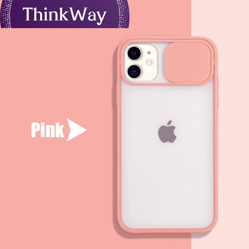 【ThinkWay】Camera Lens Protection Phone Case on For iPhone 11 12 Pro Max 8 7 Plus XR XsMax X SE 13 Pro Max Color Candy Soft Back Cover. 