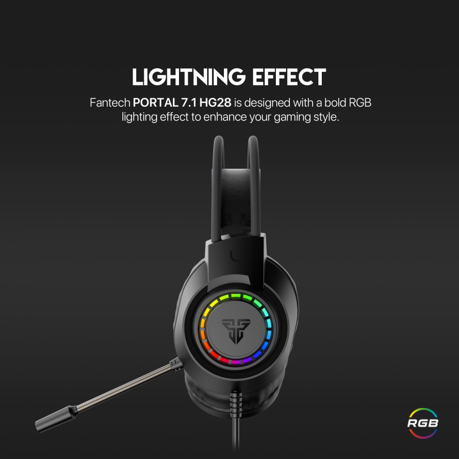 Fantech PORTAL 7.1 HG28 USB Headset Gaming RGB. 