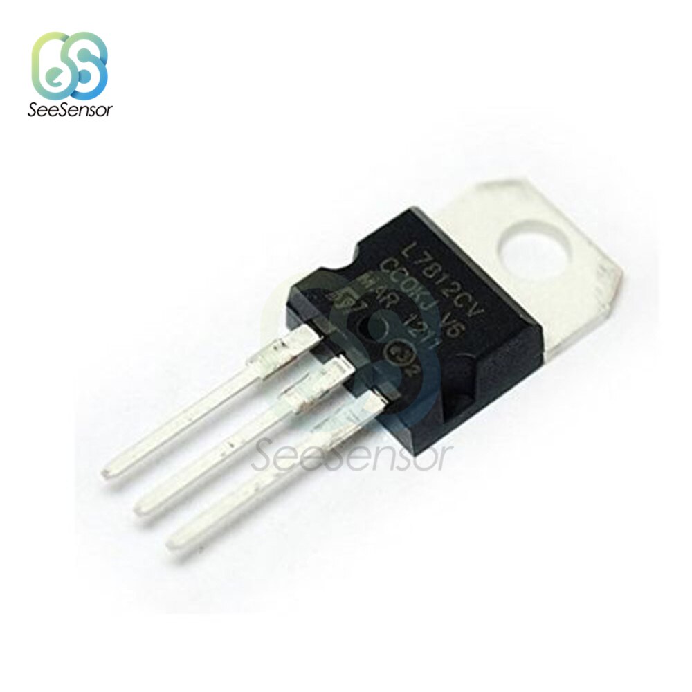 5Pcs/lot L7812CV TO-220 L7812 LM7812 7812 Positive-Voltage Regulators IC 12V 1.5A TO-220 Transistor. 