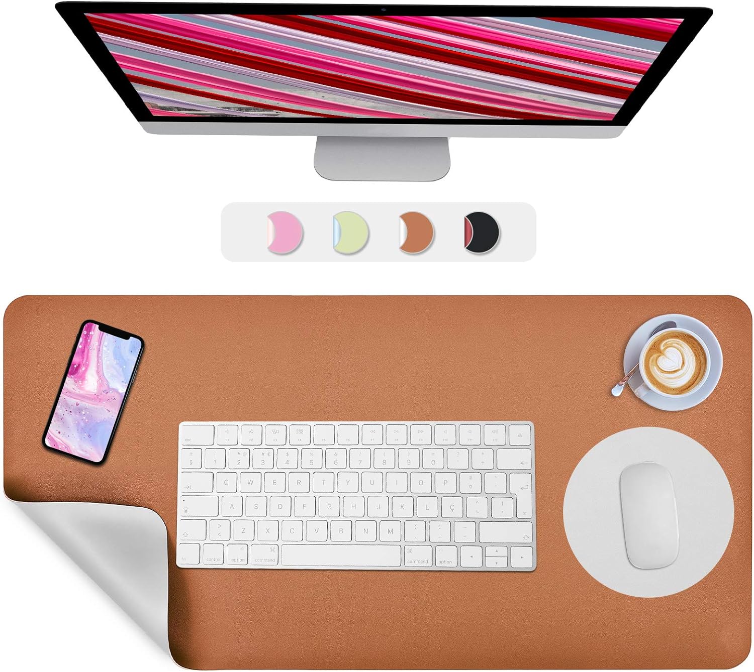 Simplist Desk Pad Protector PRO – Large Gaming Mouse Pad, 80x40CM PU Leather Desk Pad for Keyboard and Mouse, Desk Mat. 